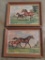 Two vintage horse prints, framed