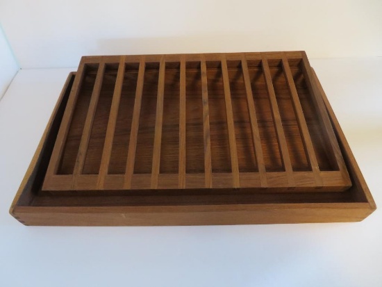 Kalmar Teak slat tray and teak tray, see images