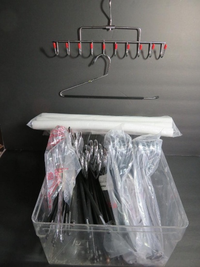 50 pants hangers and foam covers