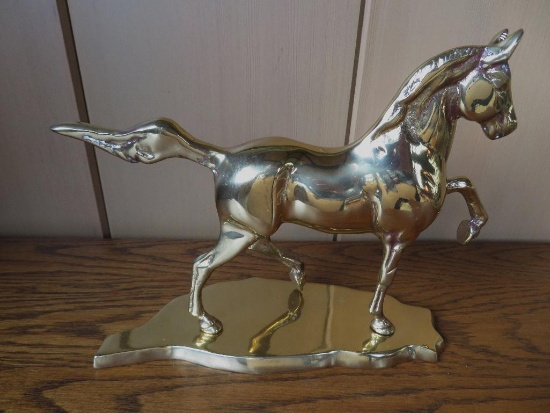 Copper Craft brass horse statue, 8"