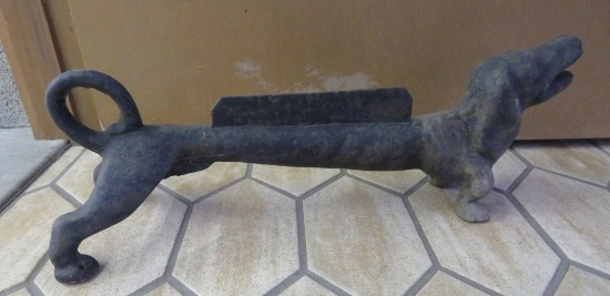 Cast iron daschund door stop boot scraper