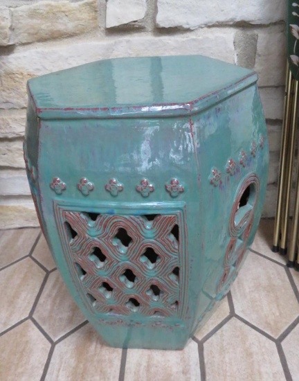 Turquoise Garden Seat, 17"