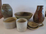 Art pottery, earth tones, nice mid century complimentary pieces