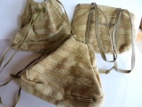 Three Busy Bee Bags, two drawstring