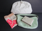 Leather purses, Barrie Pace scarf and Rolff wallet