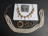 Beaded and goldtone jewelry