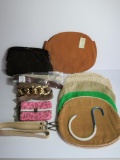 Assorted purse cloth shells, belts and accessories