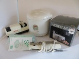 Kitchen appliances, rice cooker, electric knife, tea kettle and knife sharpener