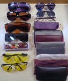 Lot of sunglasses, cases and 2.5 reader