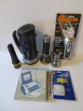 Assorted flash light and calculator lot