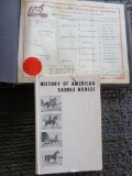 History of American Saddle Horses and photo scrapbook of horses with pedigree