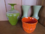 Four pieces of Mid Century Modern Pottery