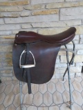 Barnsby England leather English Saddle, cover and stand