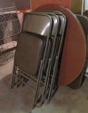 Samsonite card table and padded seat chairs