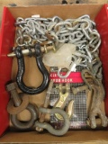 Hooks, chain and clevis