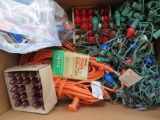 Christmas lights and extension cords, large bulbs