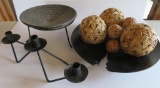 Decorative ironware and wicker balls