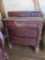 Ornate burl dresser with carving