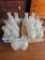 17 milk bottles, quart size