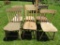 Six early farmhouse chairs, natural