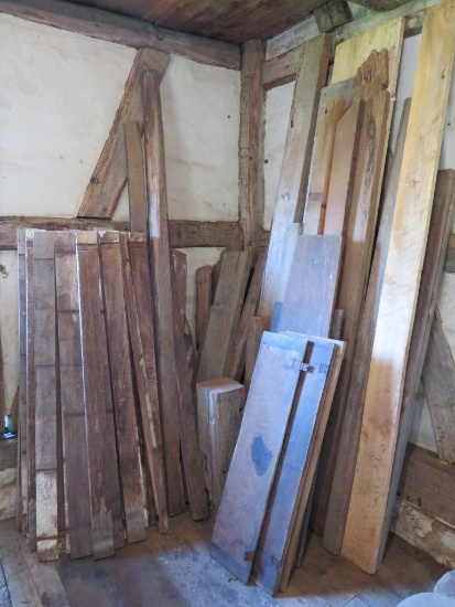 Assorted old wood and huge lot of barrel staves