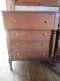 Early four drawer dresser