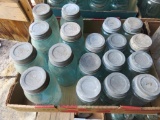 Blue Ball jars with zinc lids, 7 quarts and 11 pints