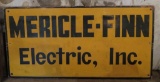 Large Wood advertising sign, Mericle-Finn, 8' x 4'