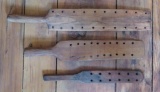 Three antique Warping Paddles