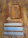 Loom with heddles and reeds, 28