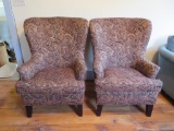 Two upholstered side chairs