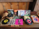 large lot of 45 records, several picture sleeves and Elvis