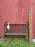 Antique Jenny Lind rope bed with side rails