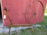 Walking Great Wheel, Wisconsin spinning wheel, 5' tall, 6' long