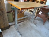 Metal leg drafting table, 32