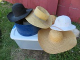 Vintage Hat lot, felt, straw and wool