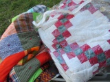 Four Quilts, all have wear and damage