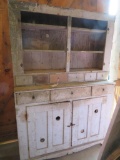 Large Two piece farmhouse cupboard