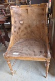 Cane seat and back side chair