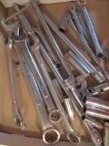 Nine box wrenches, sockets and drivers