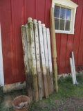 6' garden posts with caps