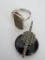 CH 925 drusy ring and marcasite and stone pendant 1 1/4