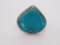 Turquoise type stone ring, about size 9 1/2, designer mark