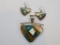 Jay King designer pendant and earring set, inlay, 925