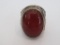Carnelian color stone ring, estimate size 9, Isreal 925