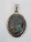 Charles Albert stone pendant, sterling, 2 1/2