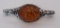 Amber type bar pin, 925, PL designer, 1 1/2