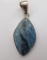 Charles Albert stone pendant, sterling, 2 1/2