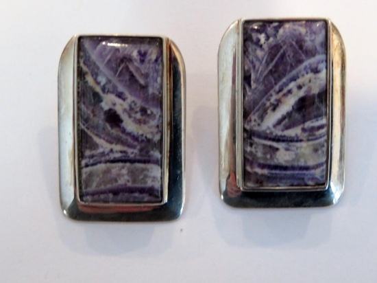 Designer stone earrings, 925, DTR Jay King, 1 1/2"