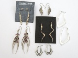 Six pair of assorted earrings